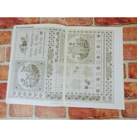 Along the Ribbon Lane - Vtg 1984 - Wedding Cross Stitch Sampler Vanessa-Ann Coll - Picture 4 of 7